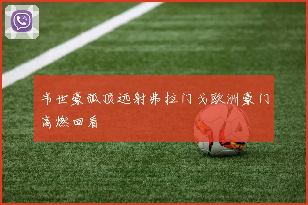 韦世豪弧顶远射弗拉门戈欧洲豪门高燃回看